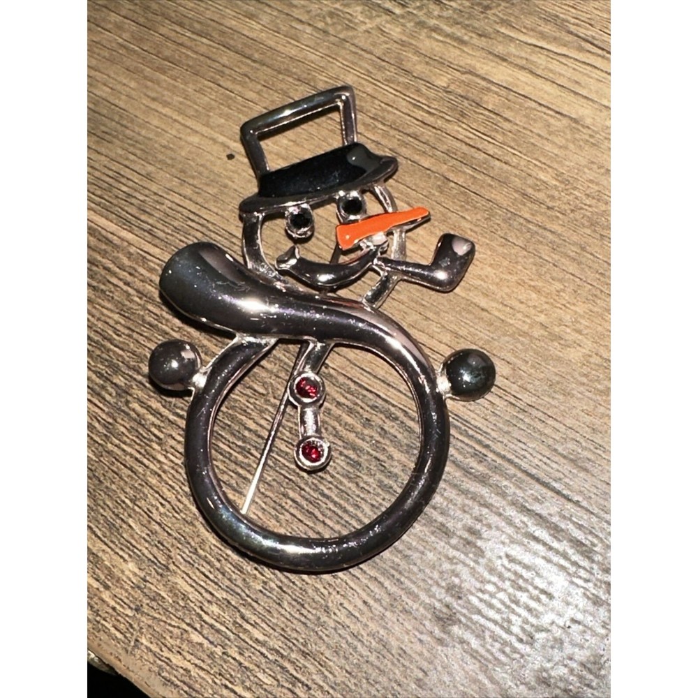 Frosty the Snowman Pin Or Broach Vintage 3”